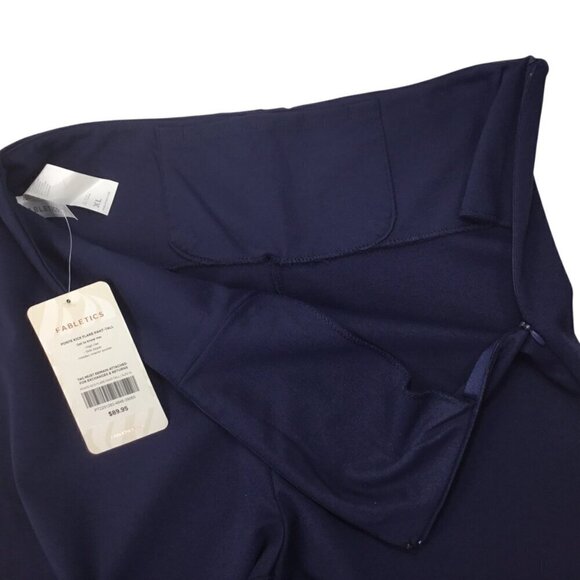Fabletics Ponte Kick Flare Pant XL Tall NWT High Rise Side Zipper Navy Blue - Picture 3 of 6